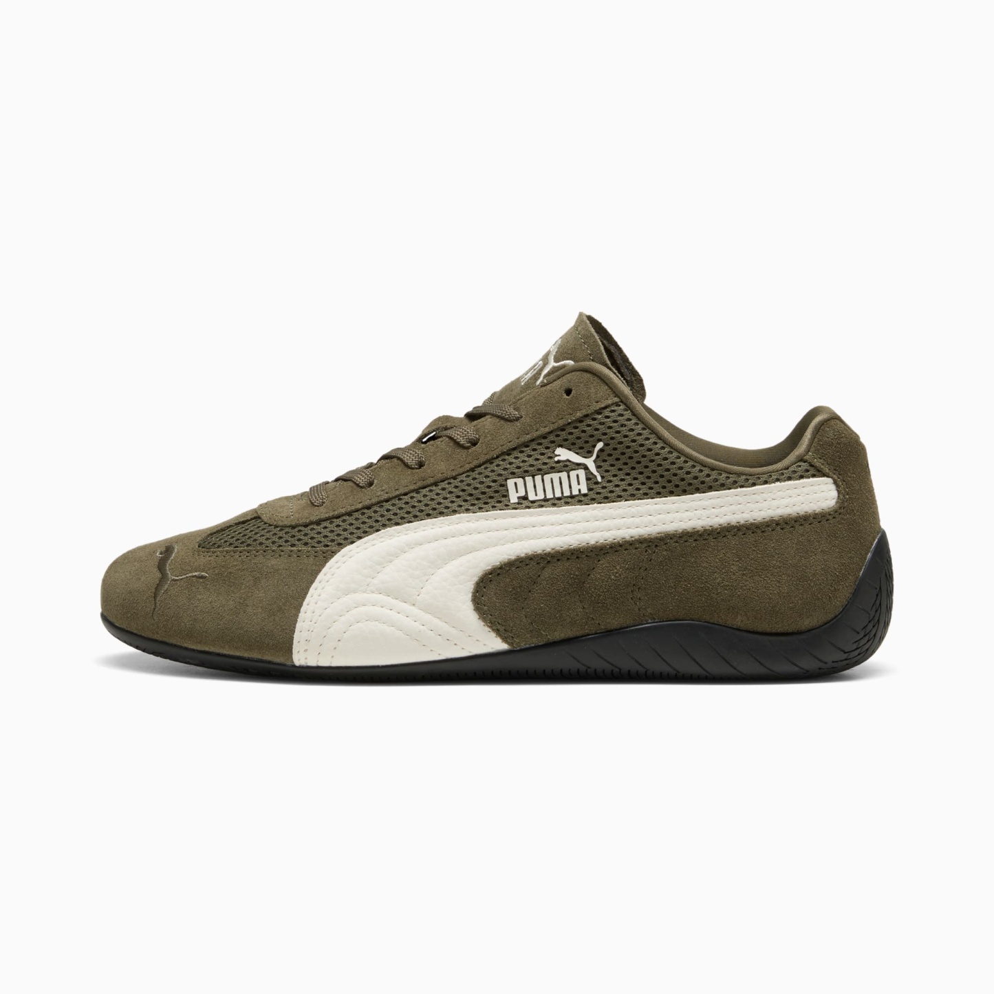 Speedcat Mesh Sneakers - Loden Green-Warm White - 1
