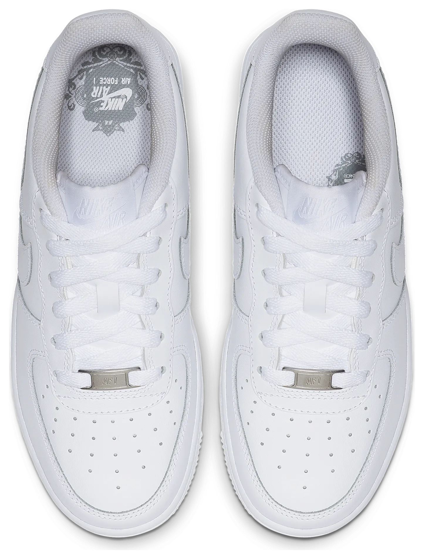 Nike Air Force 1 Low 童款 - White/White - Image 5