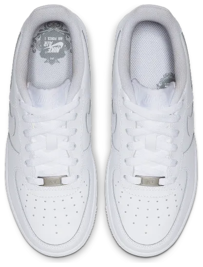 Nike Air Force 1 Low 童款 - White/White - Image 5