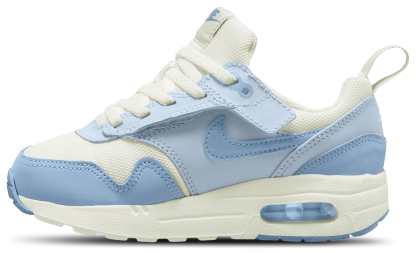 Nike Air Max 1 EasyOn 童款 - Sail/Blue - Image 2