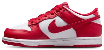 Nike Dunk Low 童款 - White/University Red - Image 2