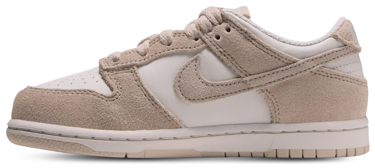 Nike Dunk Low Suede 童款 - White/Tan - Image 2