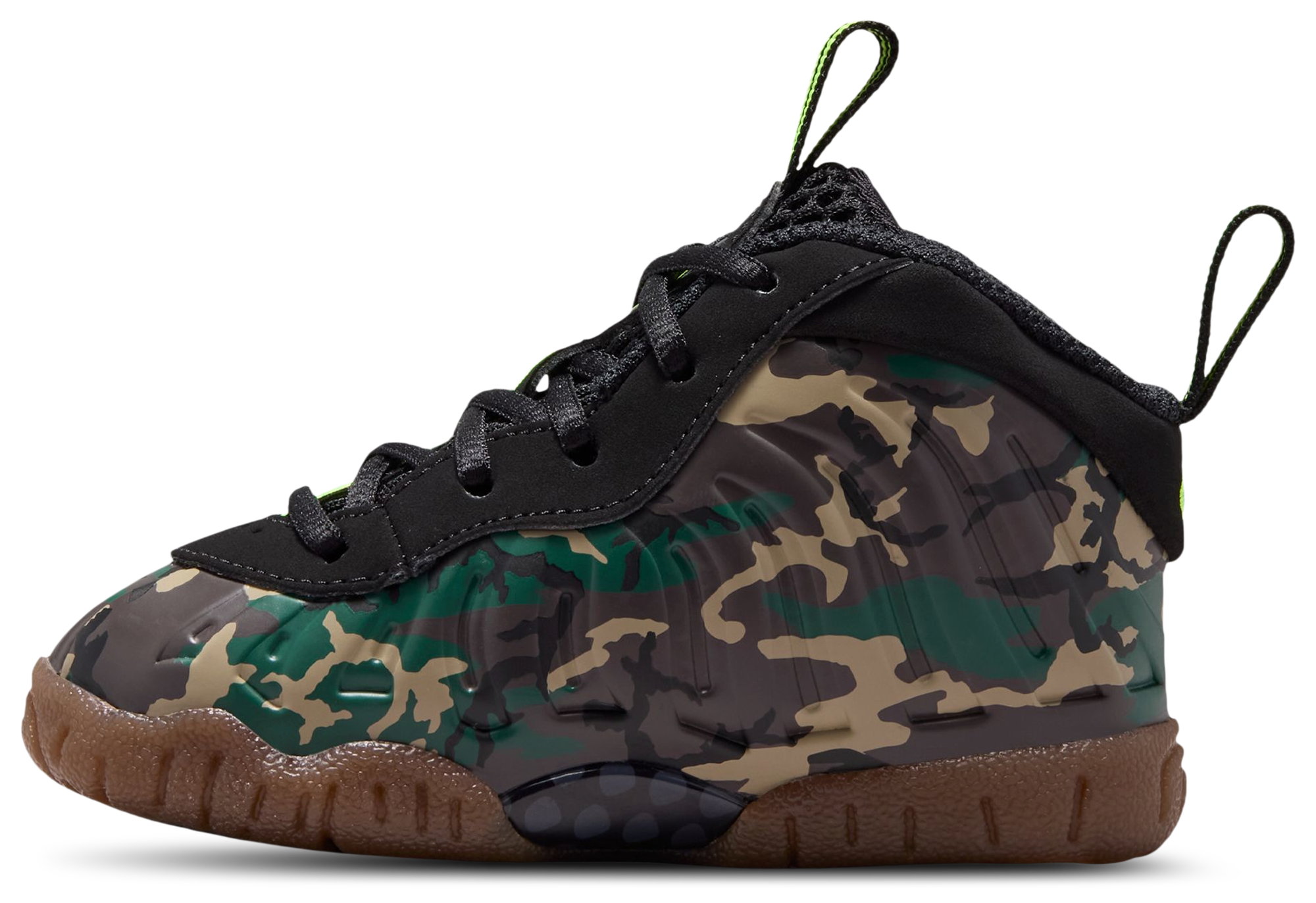 Nike Little Posite Pro - Kids - Black/Green - Image 2