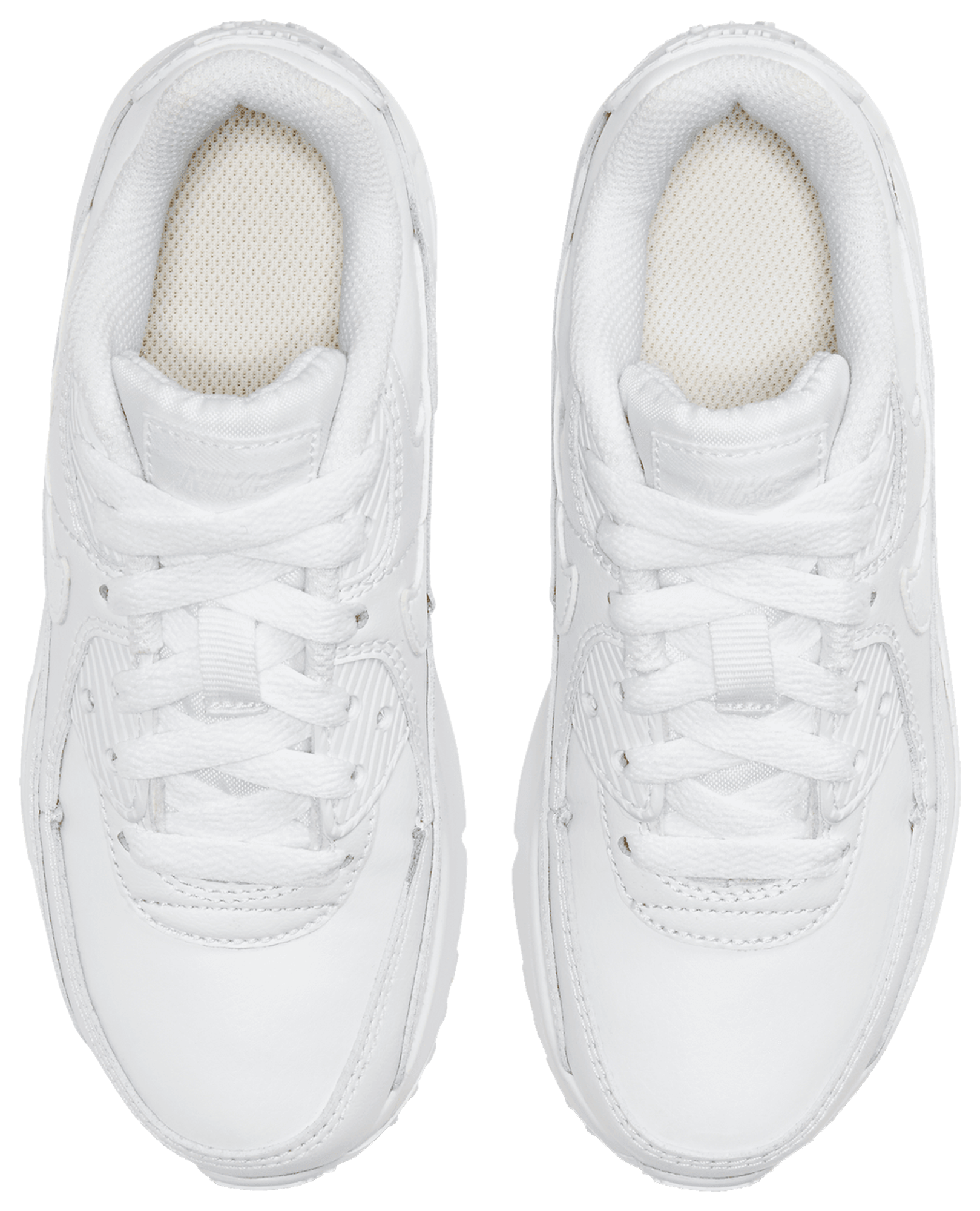 Nike Air Max 90 童款 - White/White/Metallic Silver - Image 4