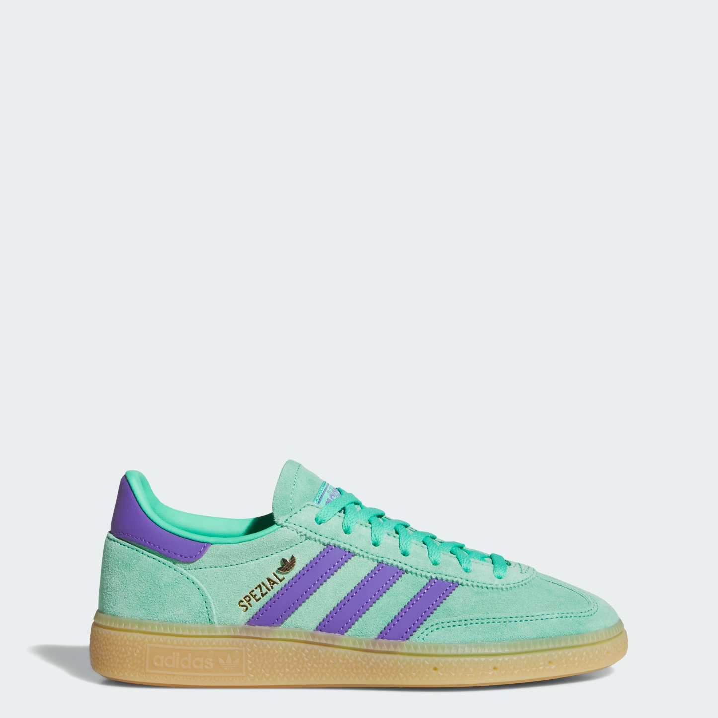 adidas HANDBALL SPEZIAL SHOES - Hi-Res Green / Purple Rush / Gold Metallic - View 1