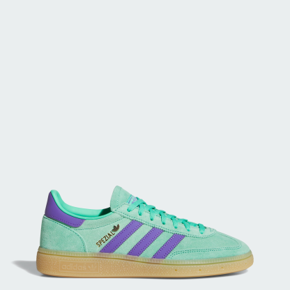 adidas HANDBALL SPEZIAL SHOES - Hi-Res Green / Purple Rush / Gold Metallic - View 1