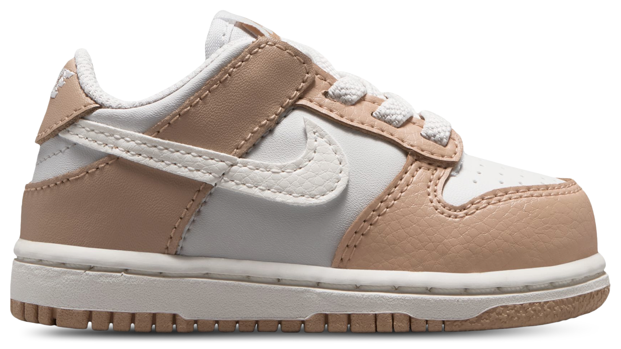 Nike Dunk Low 童款 - White/Silver - Image 1