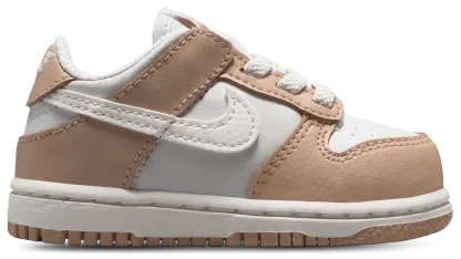 Nike Dunk Low 童款 - White/Silver - Image 1
