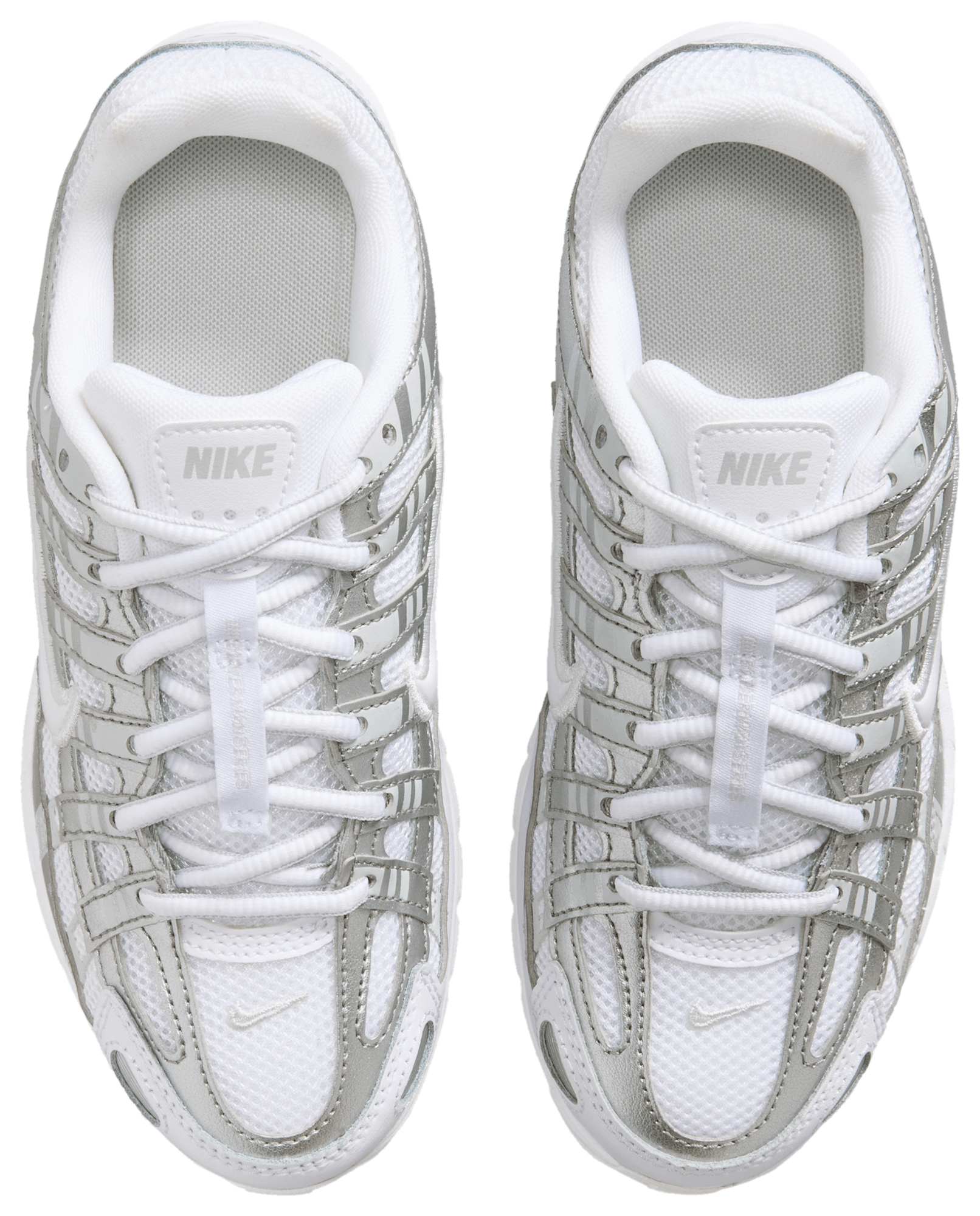 Nike P-6000 童款 - White/White/Silver - Image 4