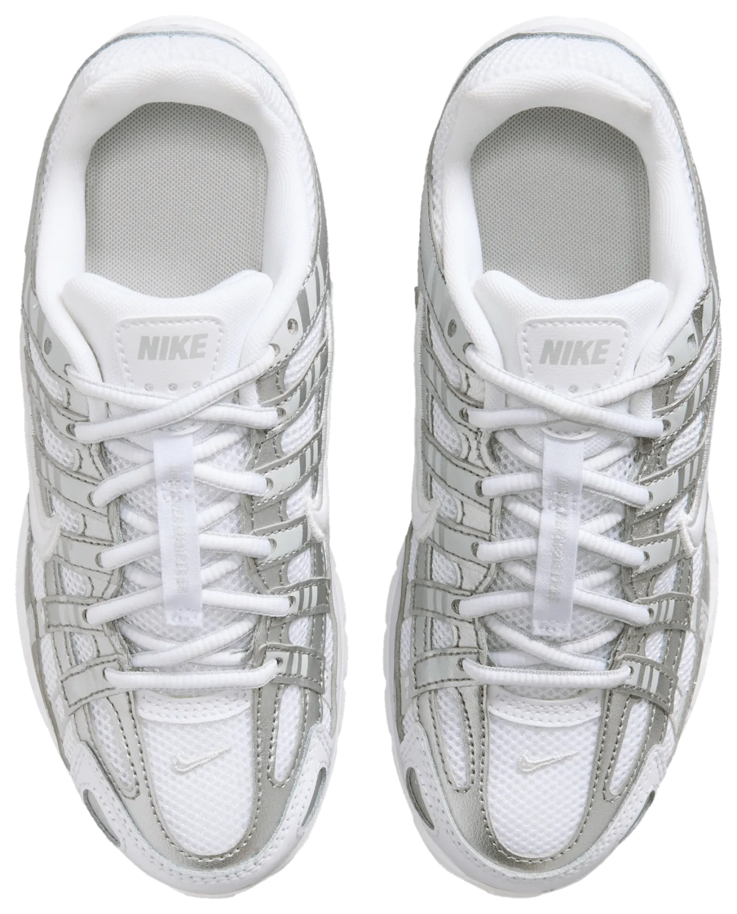 Nike P-6000 童款 - White/White/Silver - Image 4