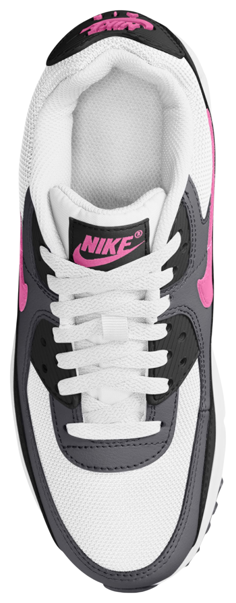 Nike Air Max 90 Mesh 童款 - White/Black/Playful Pink - Image 3