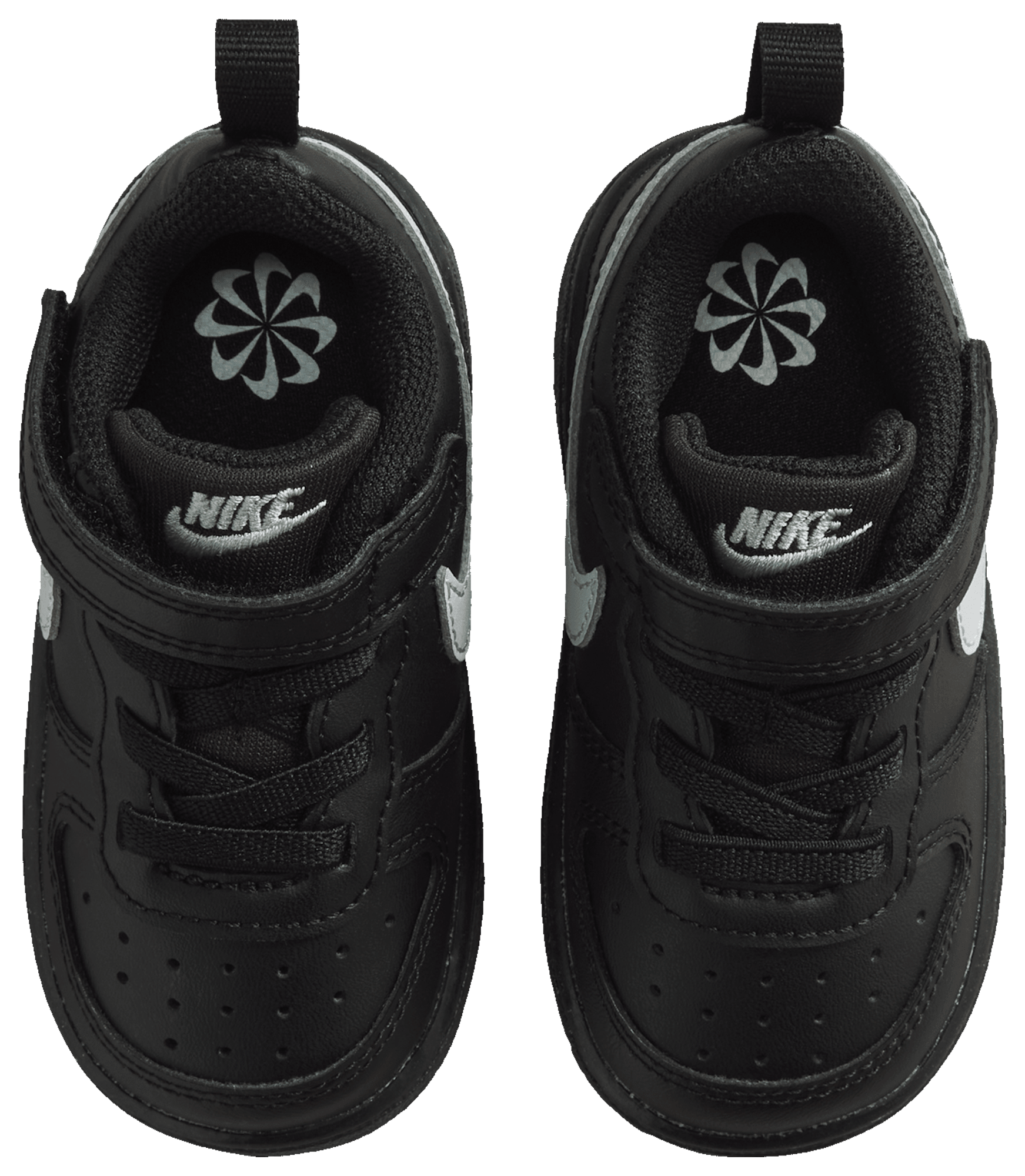 Nike Court Borough Low Recraft 童款 - Black/Black/Grey Fog - Image 4