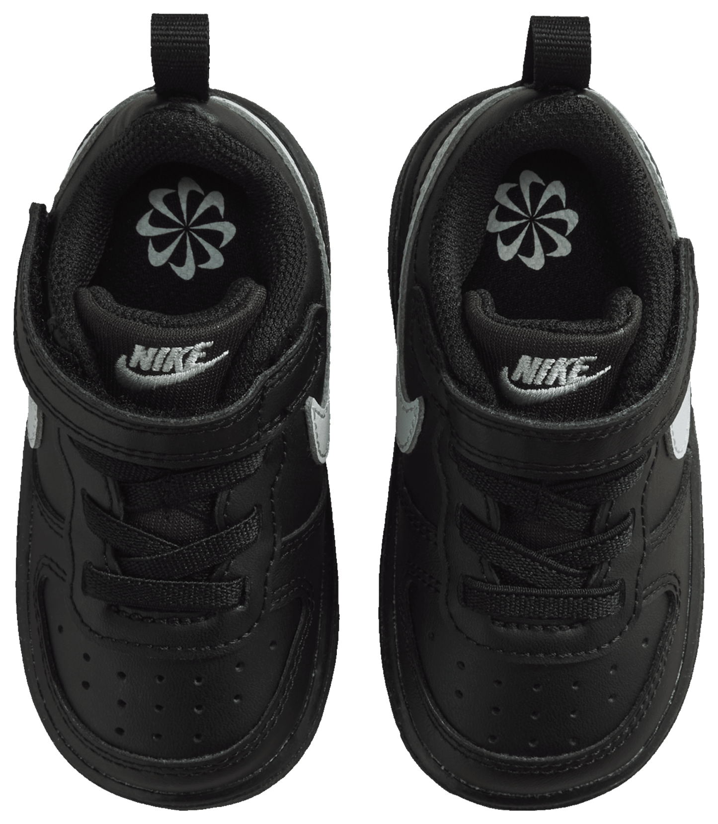 Nike Court Borough Low Recraft 童款 - Black/Black/Grey Fog - Image 4