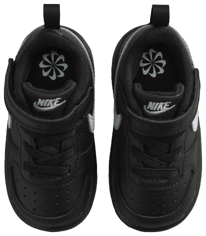 Nike Court Borough Low Recraft 童款 - Black/Black/Grey Fog - Image 4