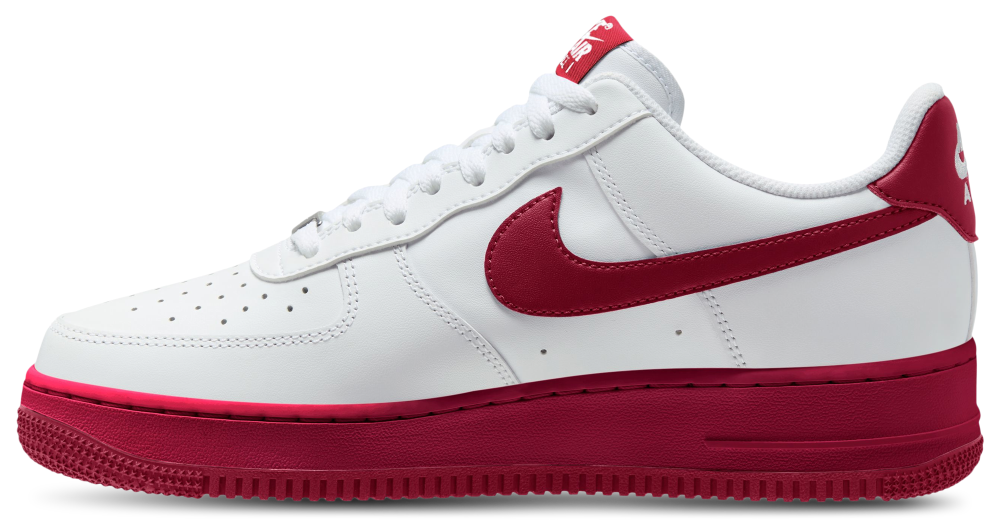 Nike Air Force 1 Low '07 - White/Mtlc Silver/Team Red - Image 2