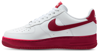 Nike Air Force 1 Low '07 - White/Mtlc Silver/Team Red - Image 2