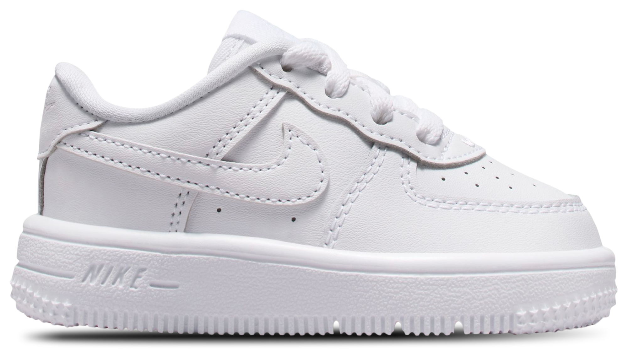 Nike Air Force 1 Low Lace 童款 - White/White - Image 1
