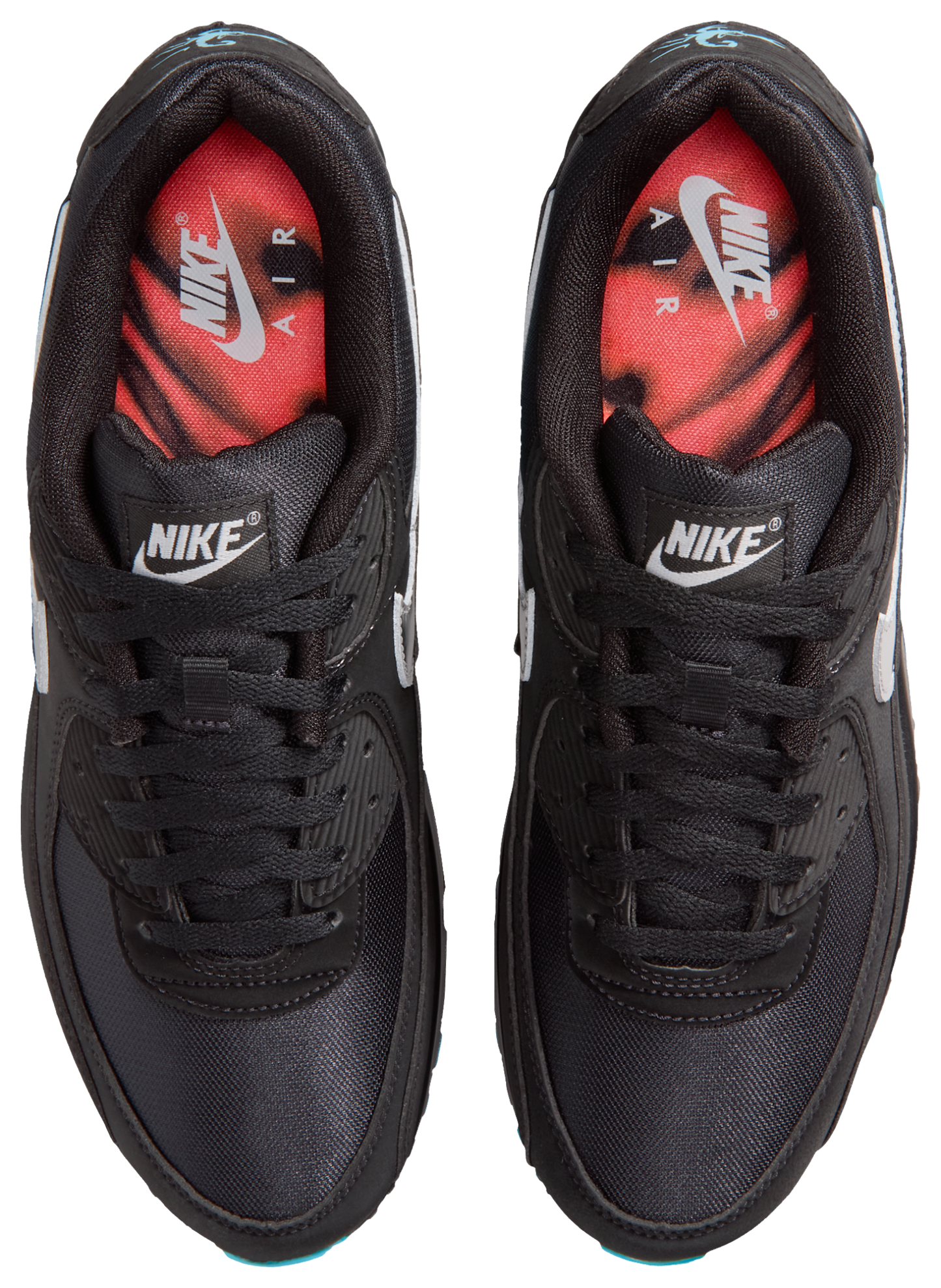 Nike Air Max 90 Premium Treble - Black/Chrome/Gamma Blue - Image 4