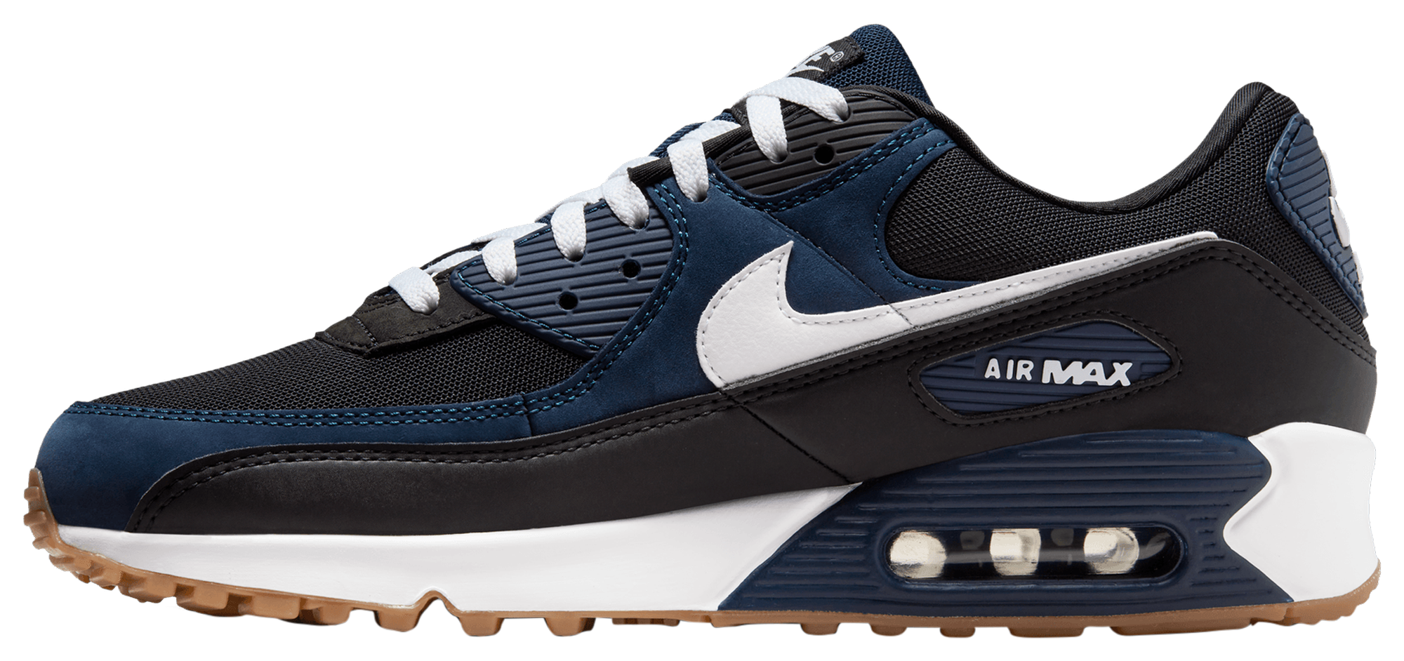 Nike Air Max 90 - Midnight Navy/White/Gum Medium Brown - Image 2