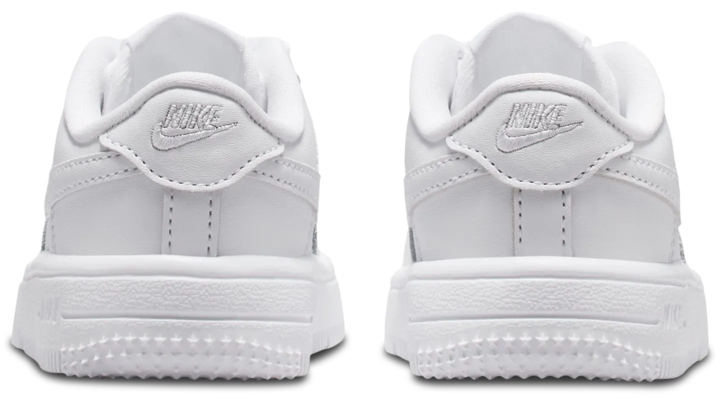 Nike Air Force 1 Low Lace 童款 - White/White - Image 3