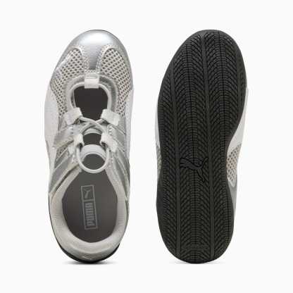 Speedcat Go Metallic Little Kids' Easy On Sneakers - PUMA Silver-PUMA White-PUMA Black - 4
