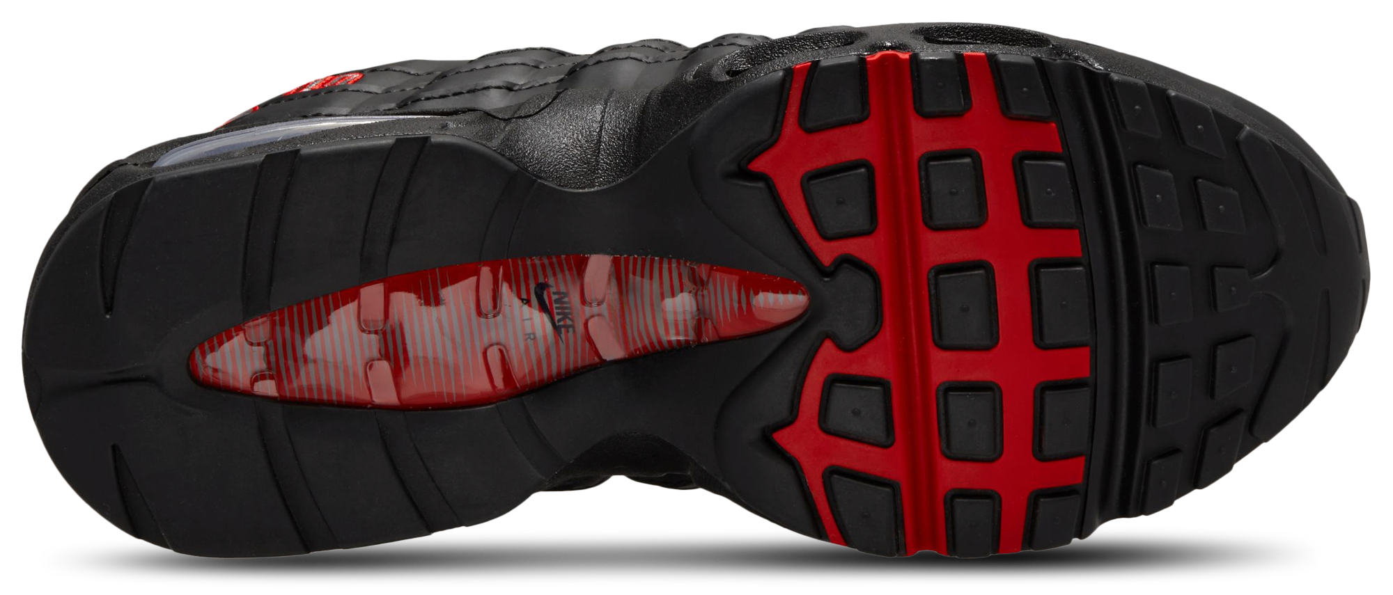 Nike Air Max 95 BB Leather 童款 - Black/Red - Image 4