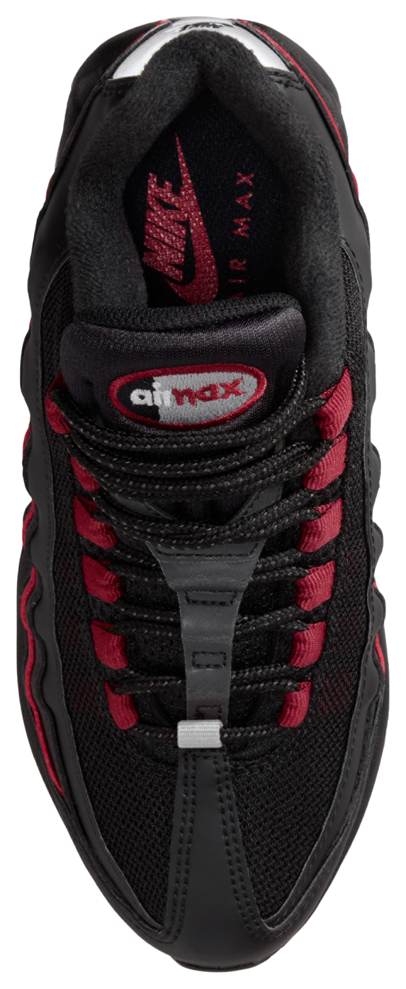 Nike Air Max 95 BB Leather 童款 - Black/Crimson/Wolf Grey - Image 3