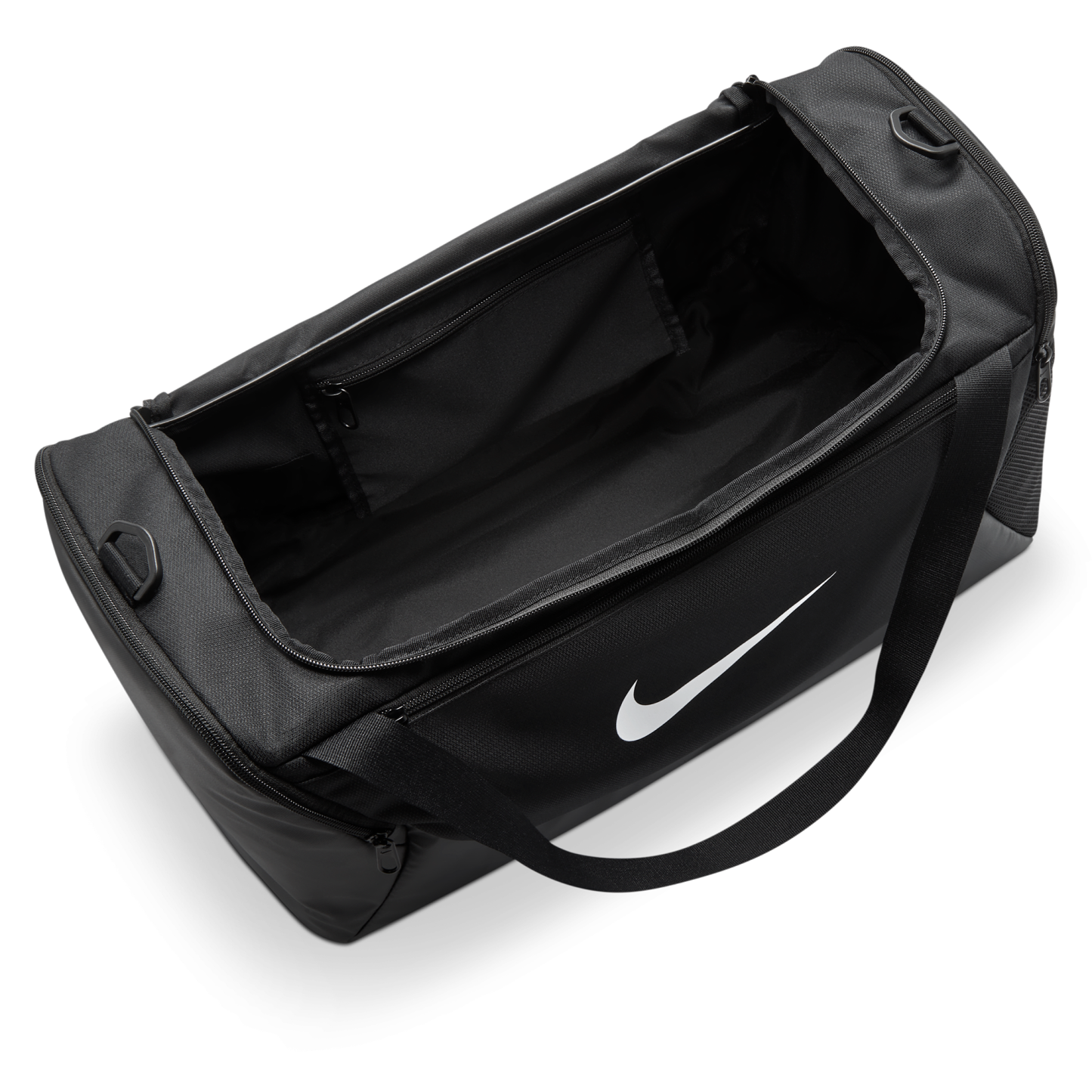 Nike Brasilia Small Duffel - Black/Black/White - Image 4