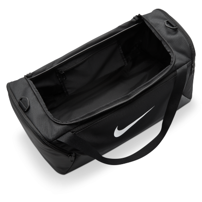 Nike Brasilia Small Duffel - Black/Black/White - Image 4