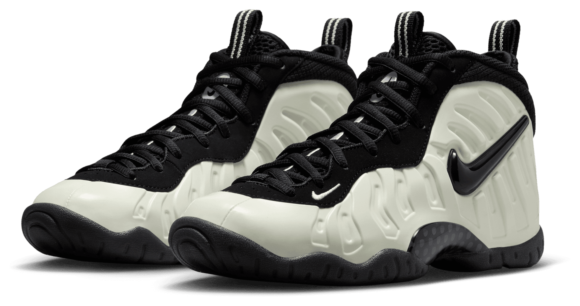 Nike Little Posite Pro 童款 - Black/White/Summit White - Image 6