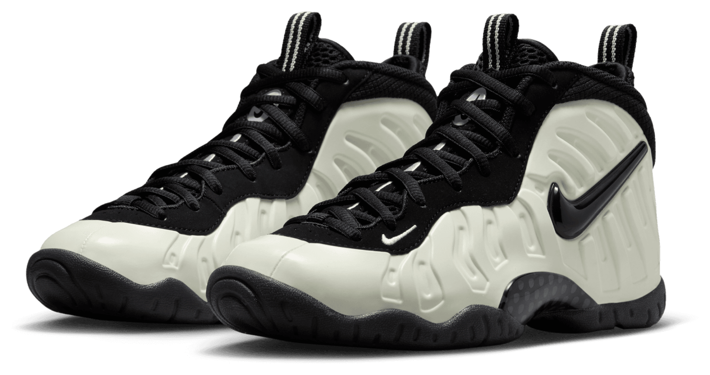 Nike Little Posite Pro 童款 - Black/White/Summit White - Image 6
