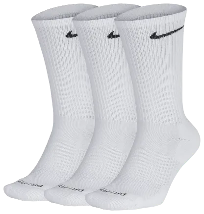 Nike 3 Pack Dri-FIT Plus Crew Socks - Black/White - Image 1