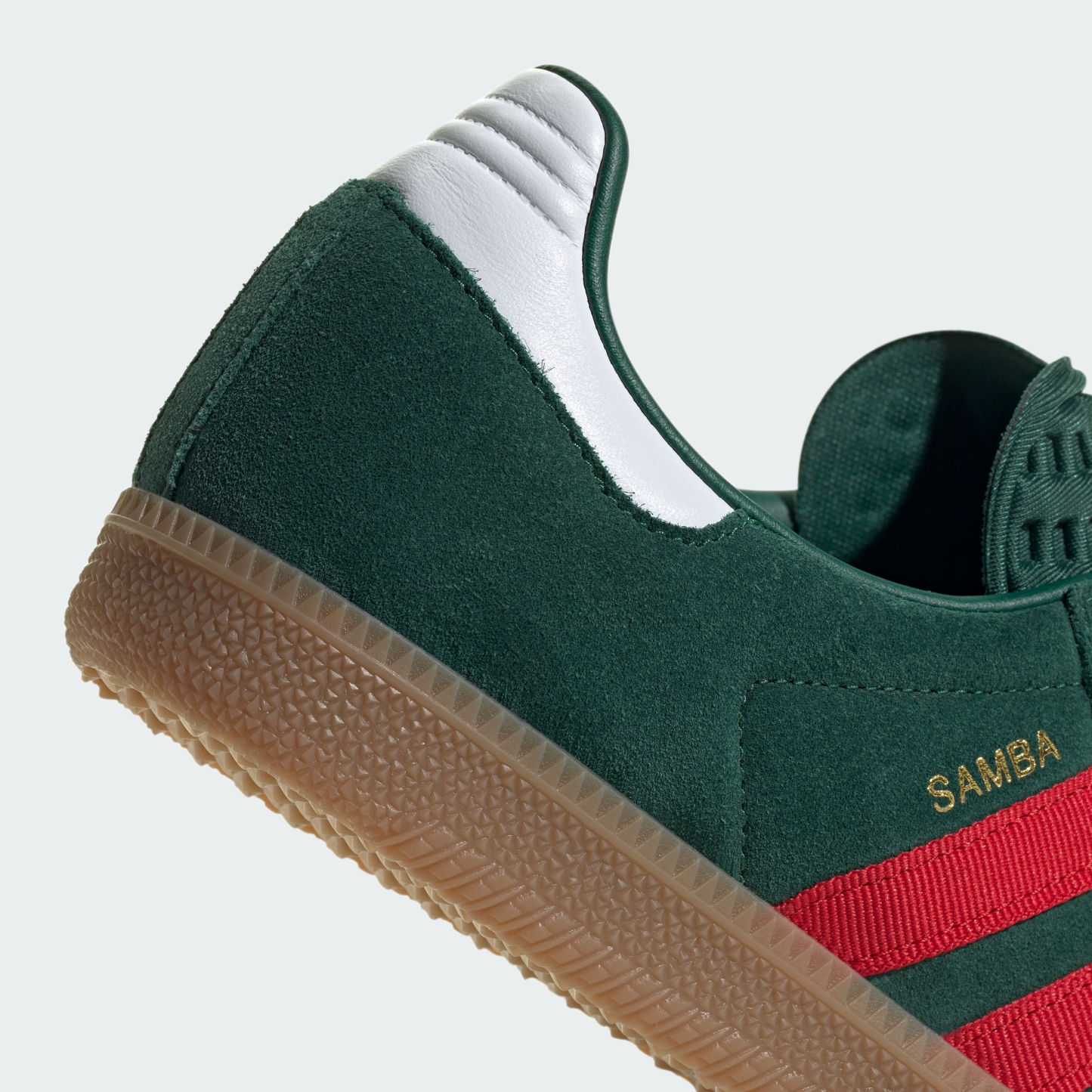 adidas Samba OG Shoes - Team Dark Green / Better Scarlet / Gum - View 10