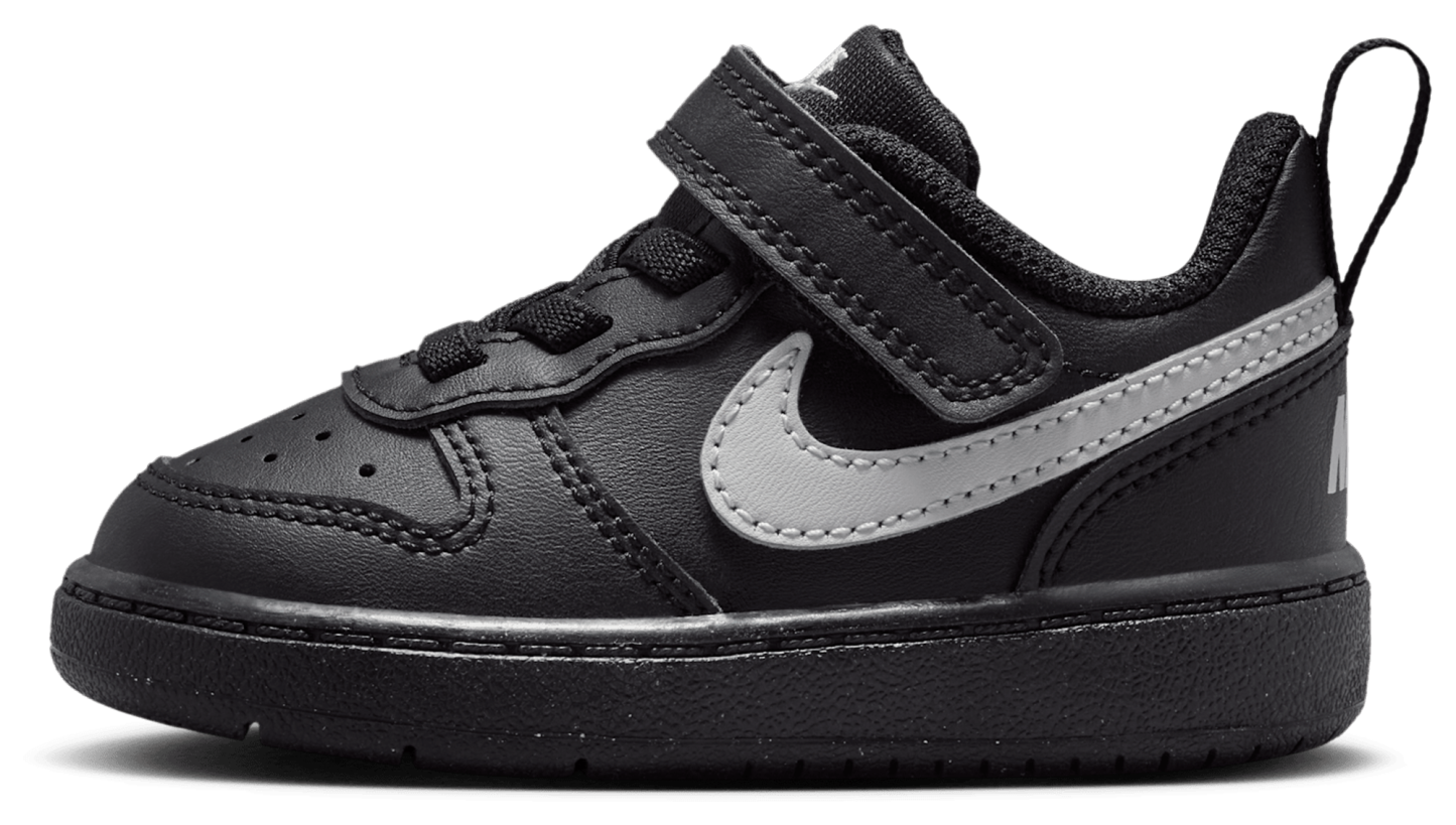Nike Court Borough Low Recraft 童款 - Black/Black/Grey Fog - Image 2