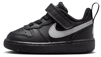 Nike Court Borough Low Recraft 童款 - Black/Black/Grey Fog - Image 2