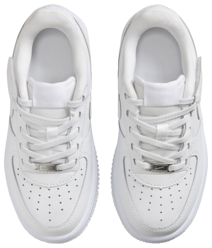 Nike Air Force 1 童款 - White/White - Image 4