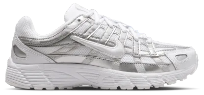 Nike P-6000 童款 - White/White/Silver - Image 1