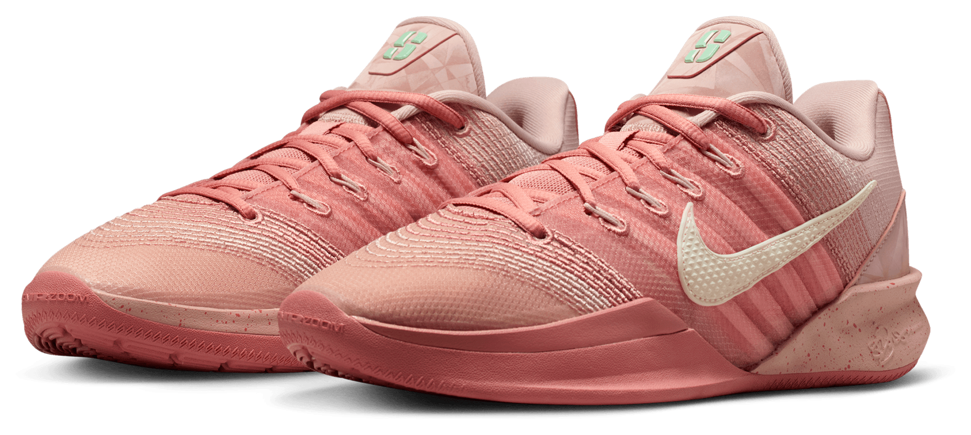 Nike Sabrina 3 - Red Stardust/Pink Oxford/Coconut Milk - Image 6