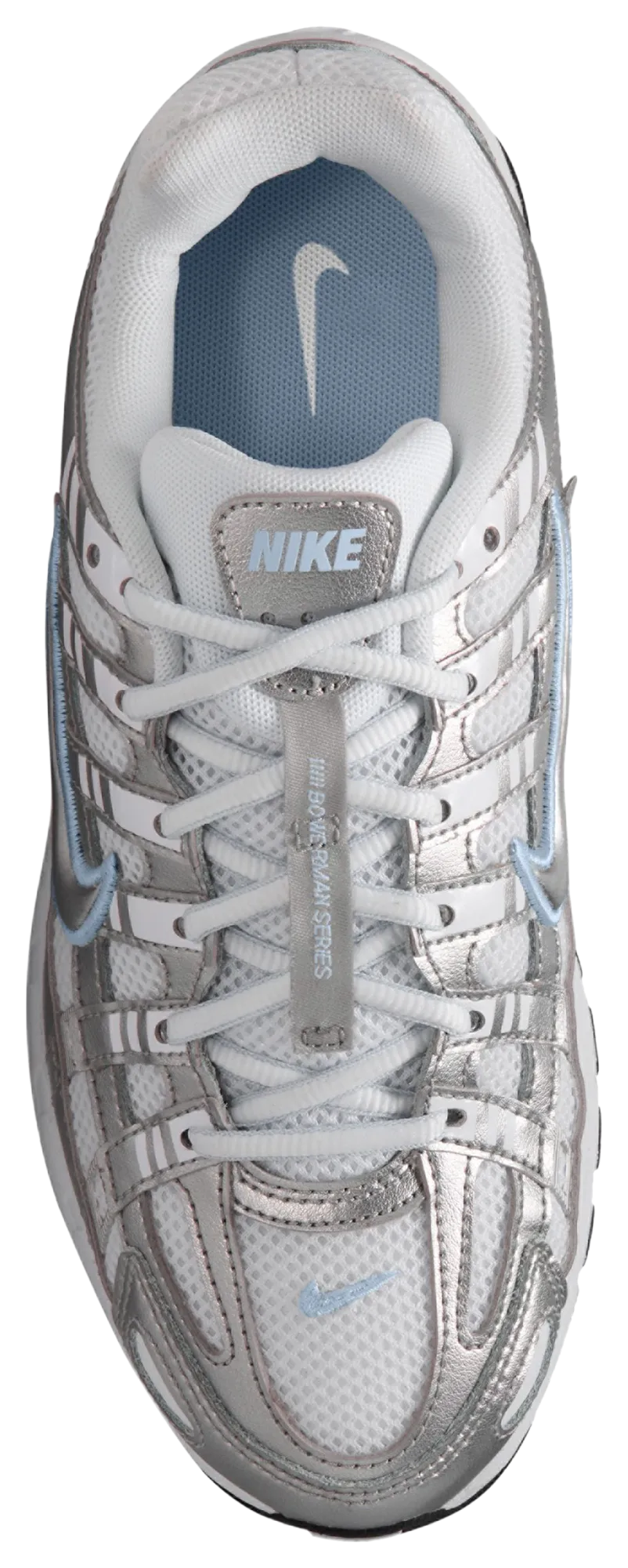 Nike P-6000 童款 - Metallic Silver/Blue/White - Image 3