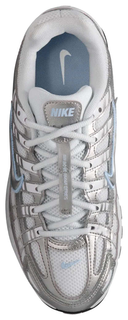 Nike P-6000 童款 - Metallic Silver/Blue/White - Image 3