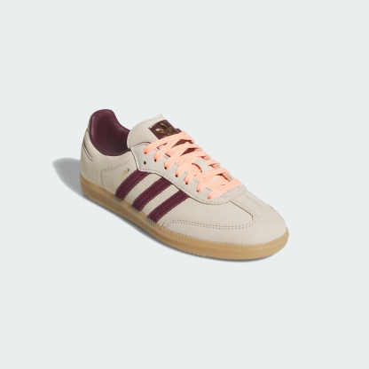 adidas SAMBA OG SHOES - Wonder White / Maroon / Frozen Turbo - View 6