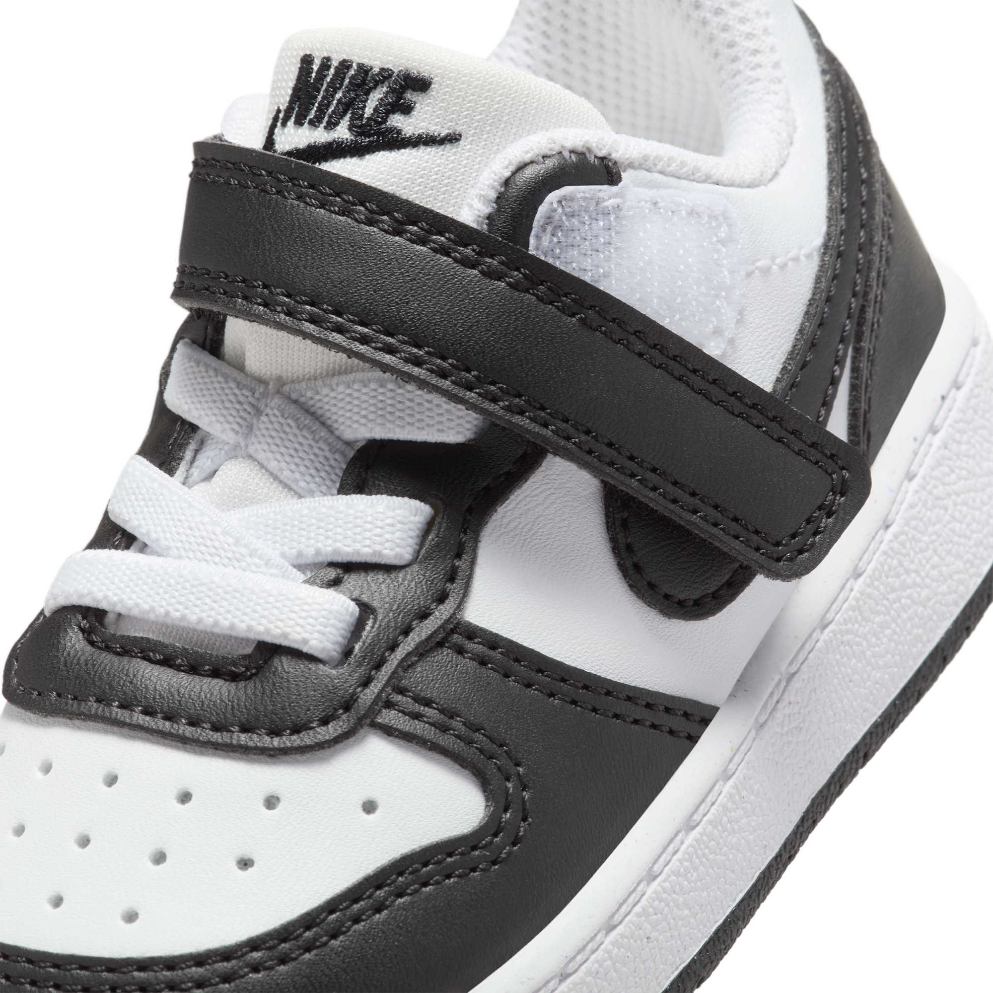 Nike Court Borough Low Recraft 童款 - White/Black - Image 7