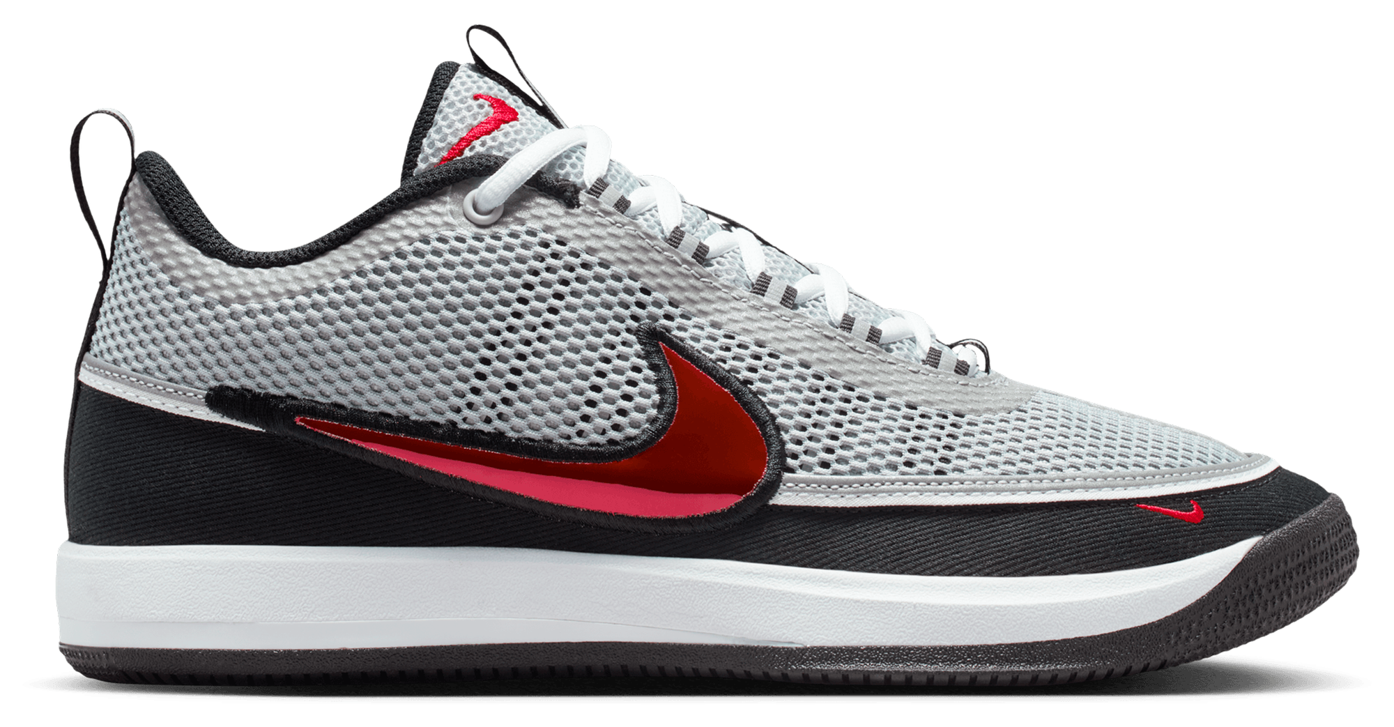 Nike Book 2 - Metallic Silver/Sport Red/Black - Image 1