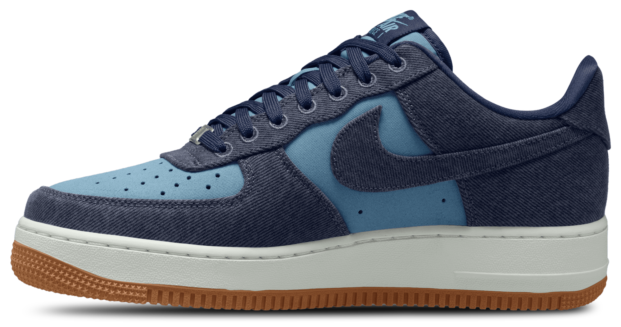 Nike Air Force 1 '07 LV8 - Summit White/Navy/Worn Blue - Image 2