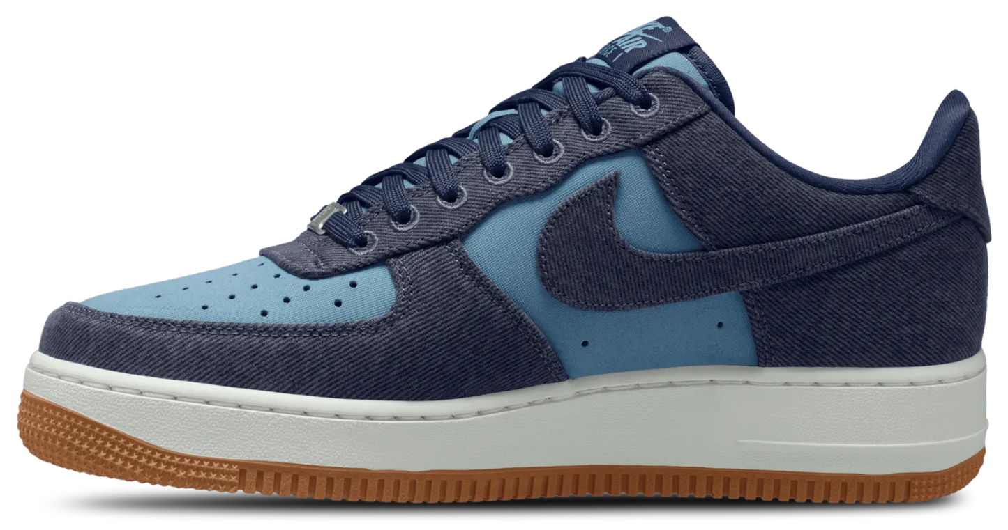 Nike Air Force 1 '07 LV8 - Summit White/Navy/Worn Blue - Image 2