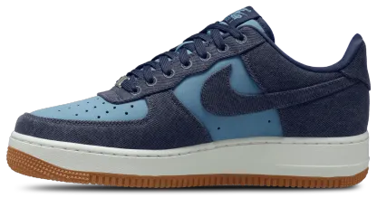 Nike Air Force 1 '07 LV8 - Summit White/Navy/Worn Blue - Image 2
