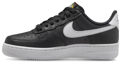 Nike Air Force 1 07 Prem - Black/Metallic Gold/White - Image 2