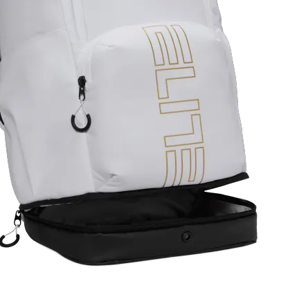 Nike Varsity Elite Backpack - Metallic Gold/White - Image 8