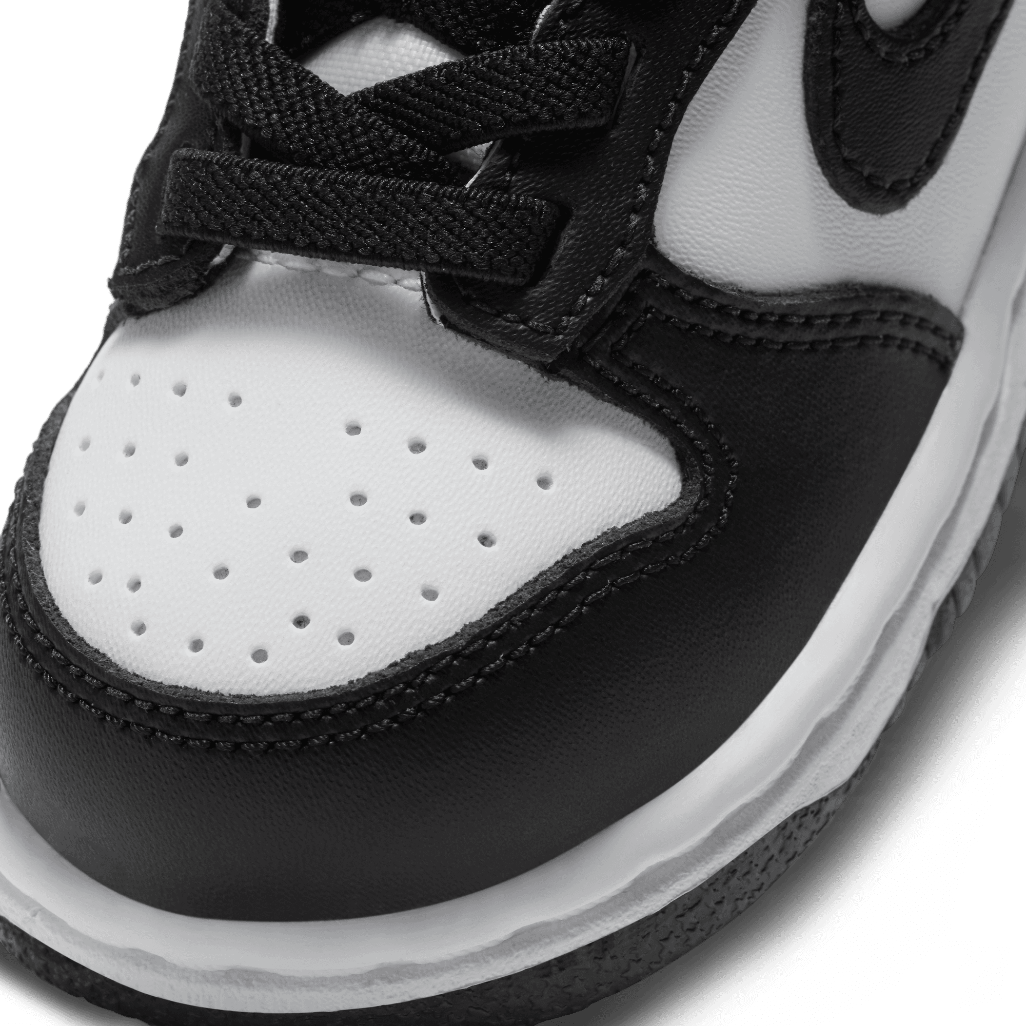Nike Dunk Low 童款 - Black/White/White - Image 7