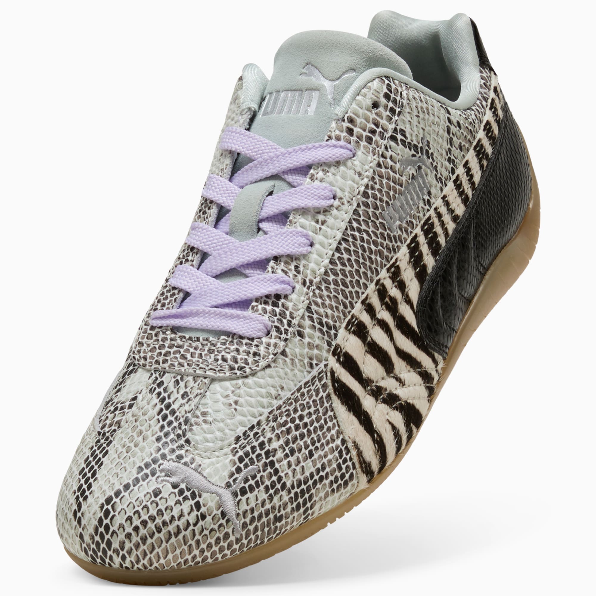 Speedcat Mixed Feel Women's Sneakers - PUMA Black-Cashew Brown-Light Lavender - 8